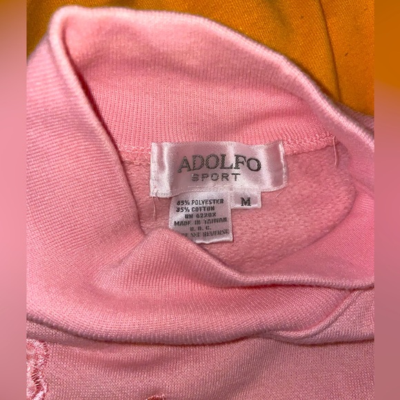 Vintage 90s Pink Sweater embroidered with flowers n jazz - Picture 5 of 5